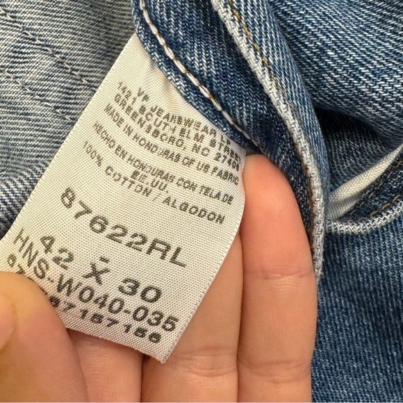 Rustler Big and Tall Straight Blue Jeans Size 42x30 ☀️ - Picture 16 of 16